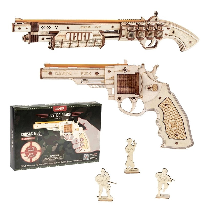 Robotime ROKR 3D Wooden Revolver Puzzle Toy