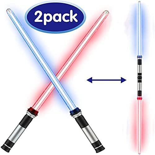 Kids' 2-Pack LED Retractable Lightsaber