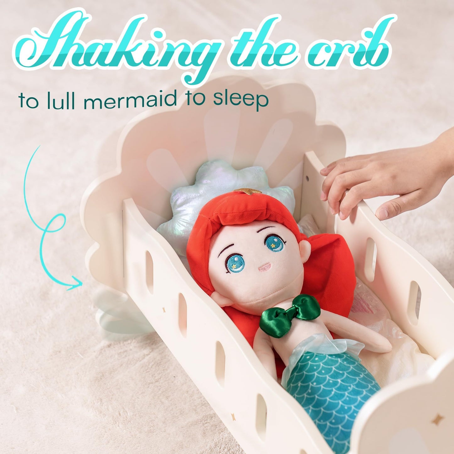 Baby Doll Rocking Crib with Bedding