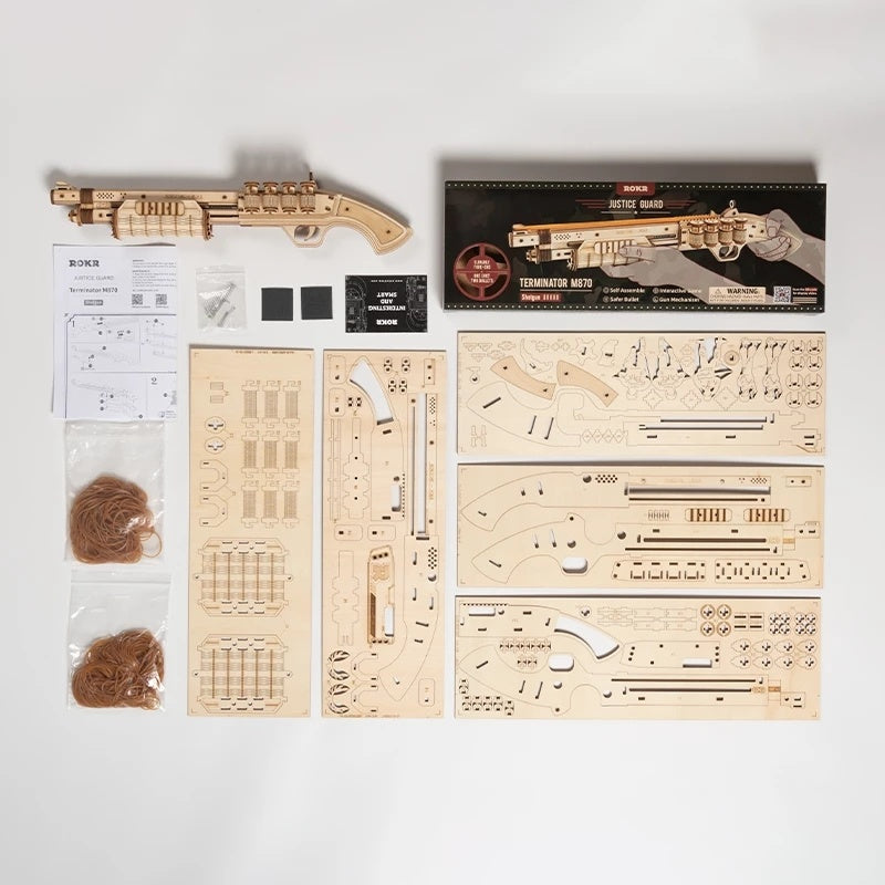 Robotime ROKR 3D Wooden Revolver Puzzle Toy