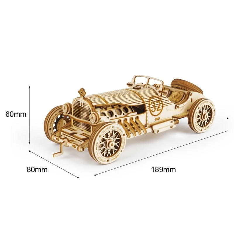 3D Wooden Car Puzzle Toy for Kids