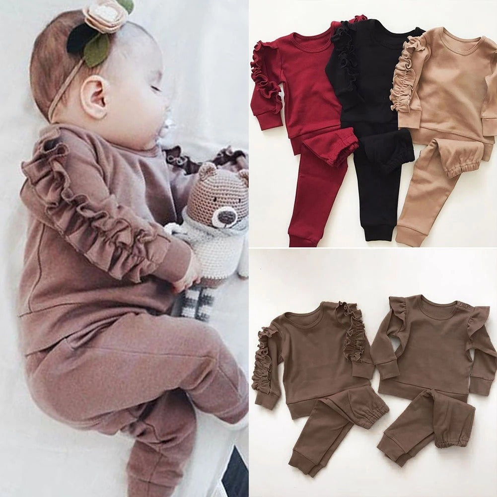 Baby 2-Piece Outfit Set (Long Sleeve Top & Pants)