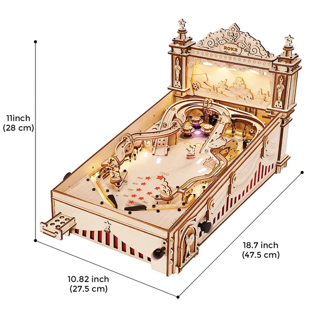 Rokr 3D Wooden Pinball Machine Puzzle & Brainteaser Toy