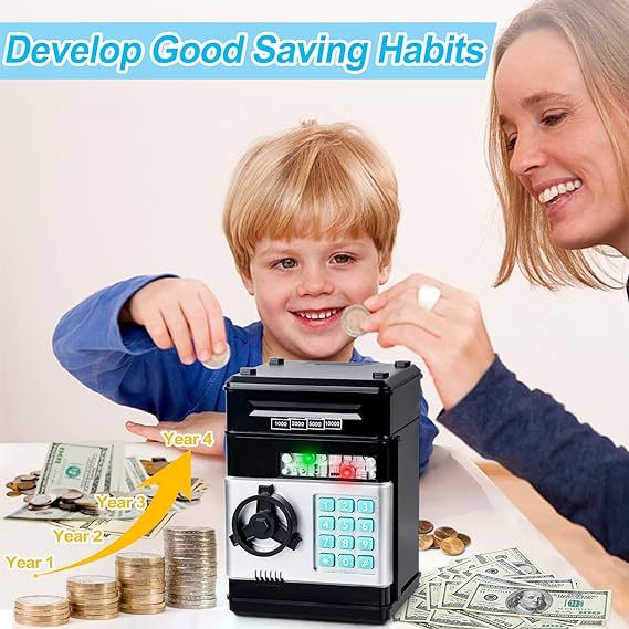 Automatic Coin Saving Box - Modern Digital Piggy Bank for Kids