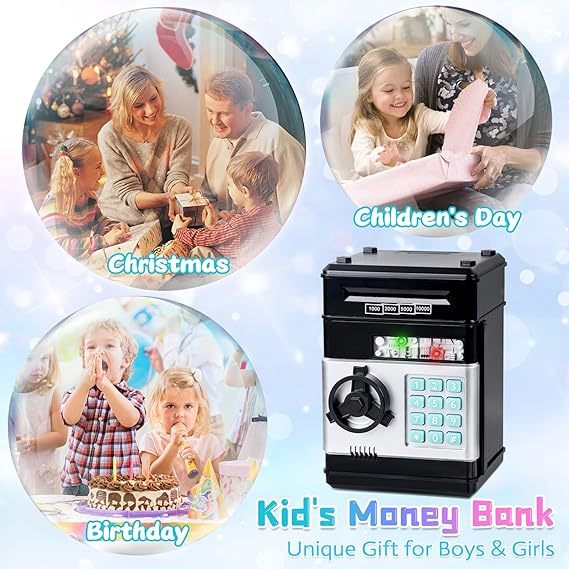 Automatic Coin Saving Box - Modern Digital Piggy Bank for Kids