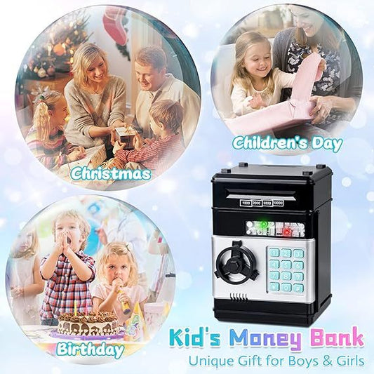 Automatic Coin Saving Box - Modern Digital Piggy Bank for Kids