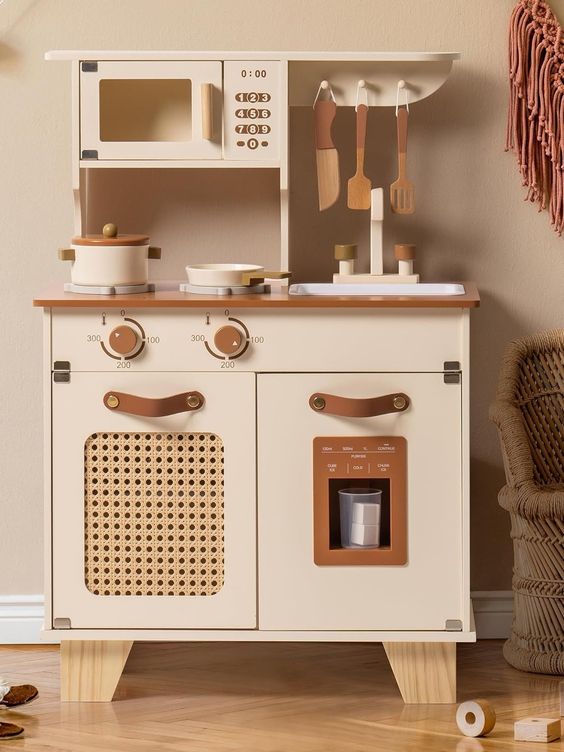 Robotime Wooden Play Kitchen for Toddlers (Age 3+)