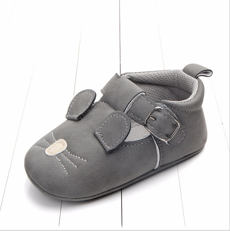 Cartoon Animal Baby Shoes with Non-Slip Soft Bottom