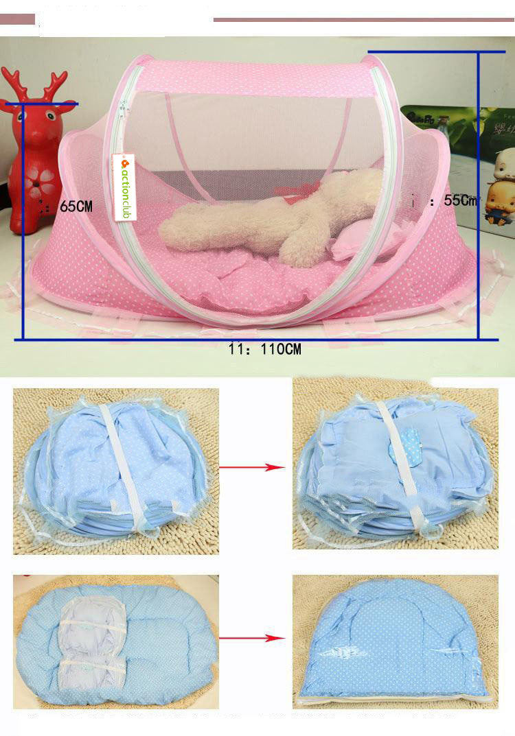 Foldable Baby Mosquito Net With Pillow