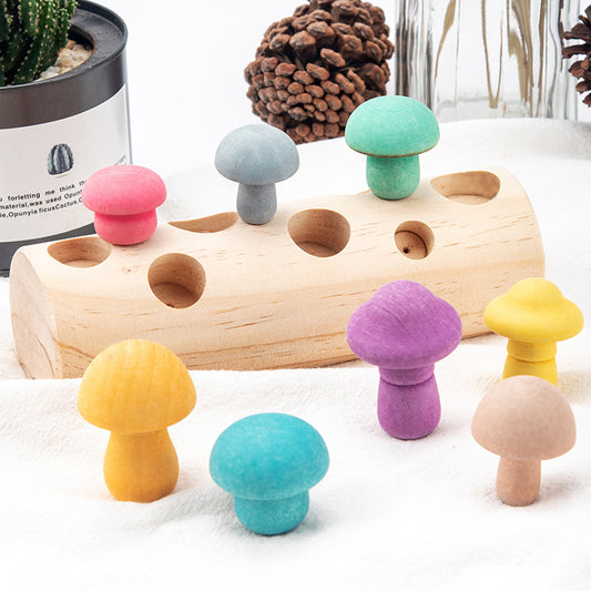 Mushroom Picking Wooden Game Toy