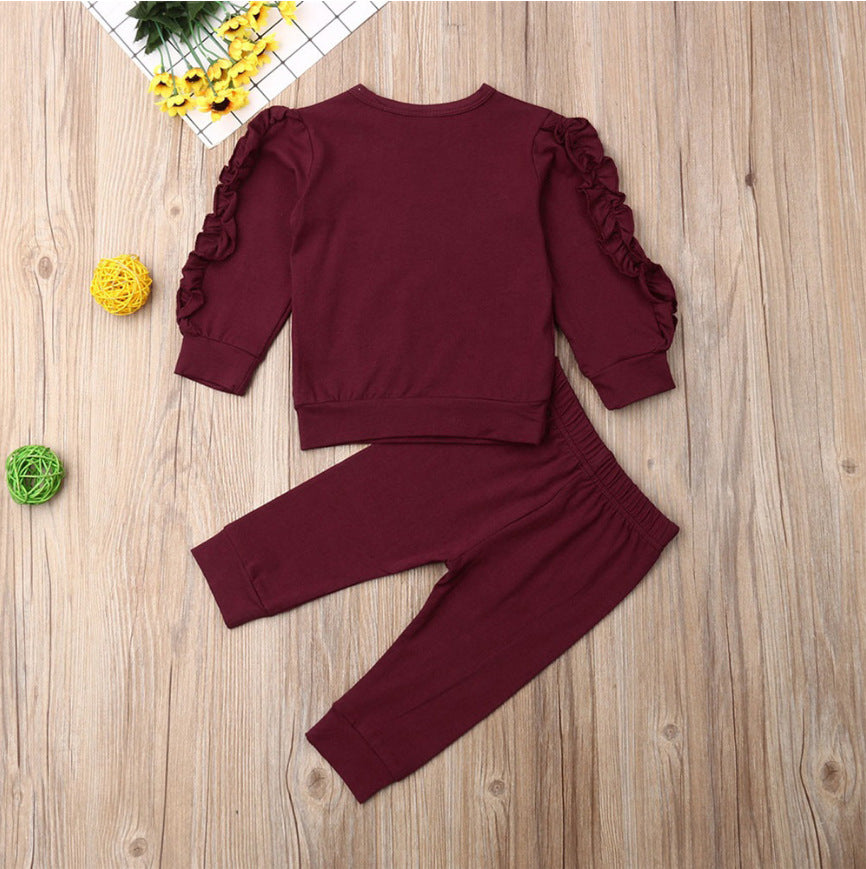 Baby 2-Piece Outfit Set (Long Sleeve Top & Pants)