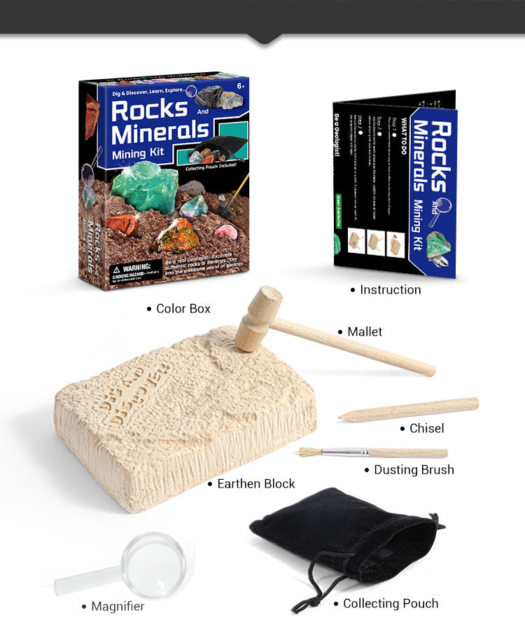 Dig & Discover Crystal Geology Kit - STEM Science Toy