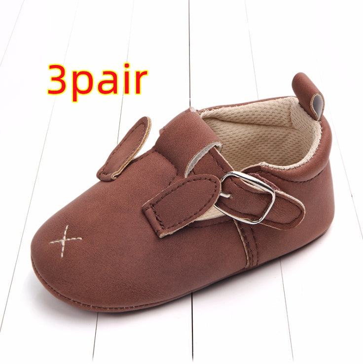 Cartoon Animal Baby Shoes with Non-Slip Soft Bottom