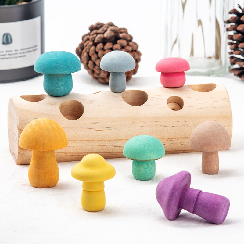 Mushroom Picking Wooden Game Toy