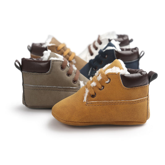 Winter Baby Boy Snow Boots with Suede Leather