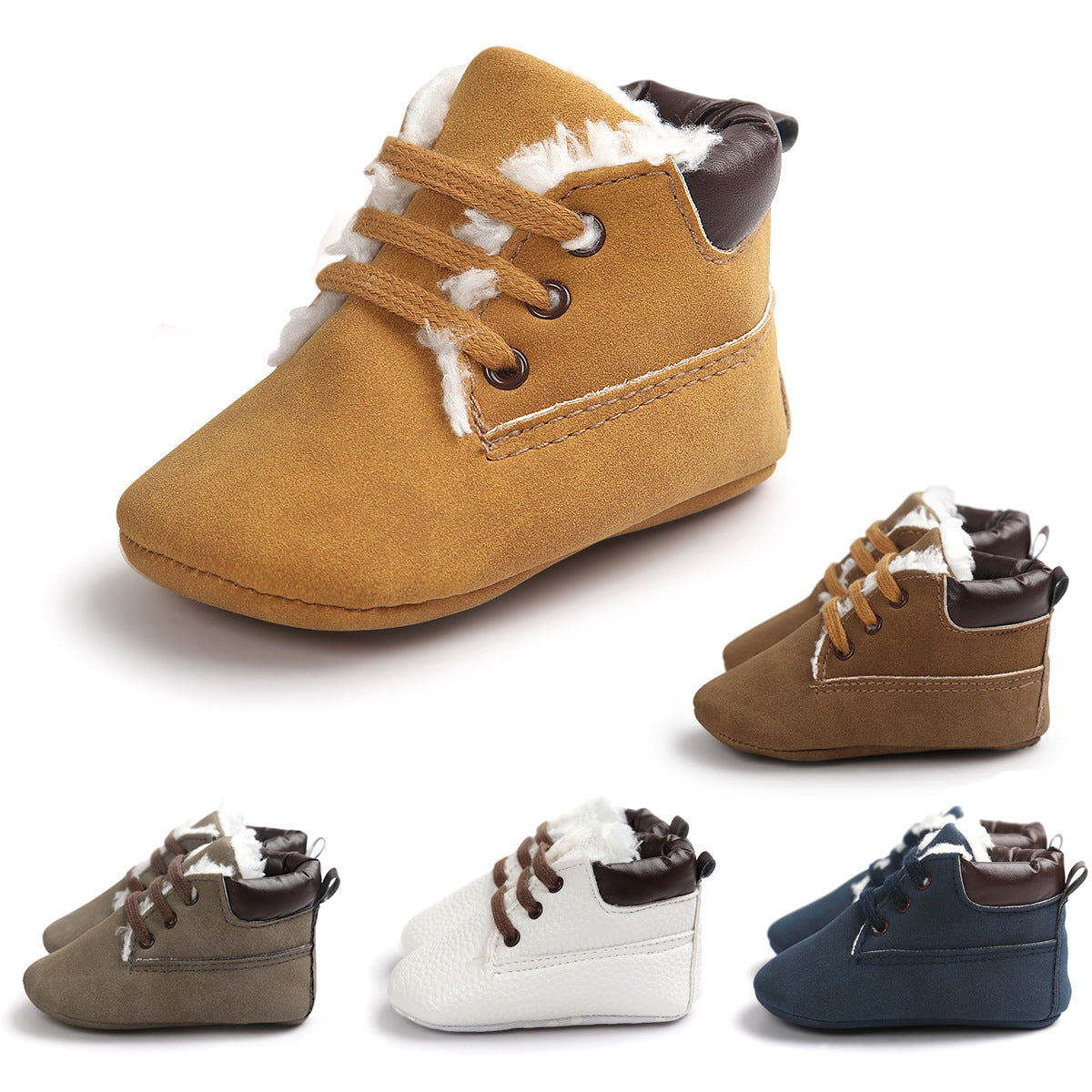 Winter Baby Boy Snow Boots with Suede Leather