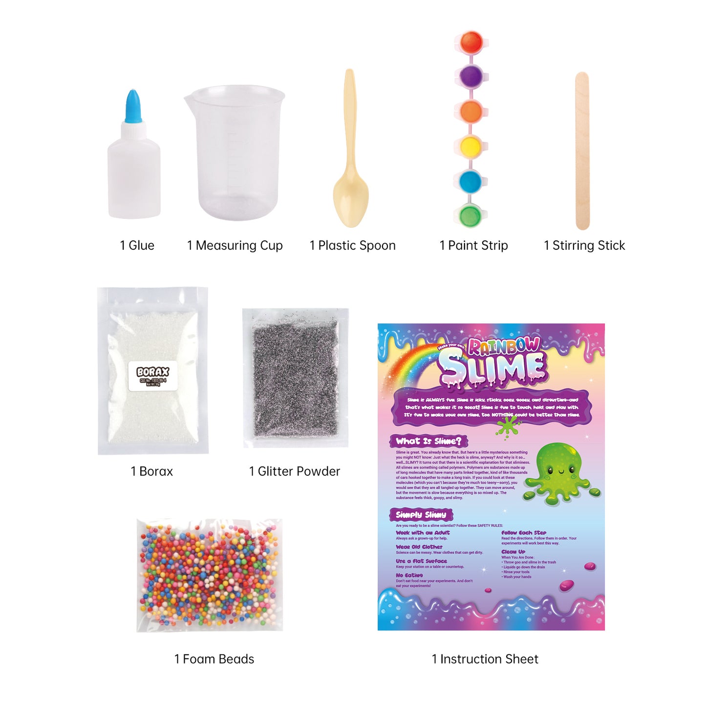 DIY Slime Kit for Girls with Foam, Glitter & More