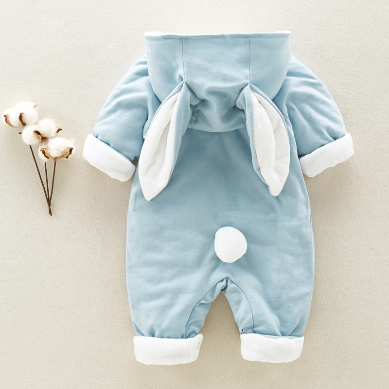 Thick Cotton Baby Romper with Hood