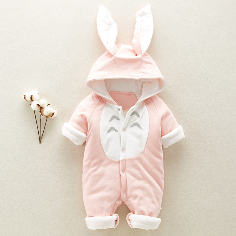 Thick Cotton Baby Romper with Hood