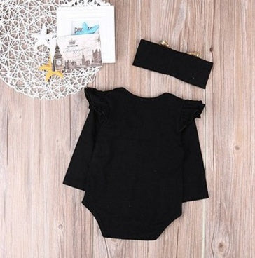 Baby English Letter Romper and Headband Set