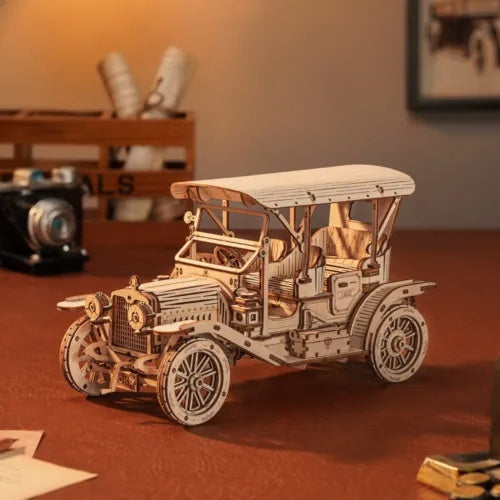 Rokr 3D Wooden Vintage Car Puzzle Model Building Kit