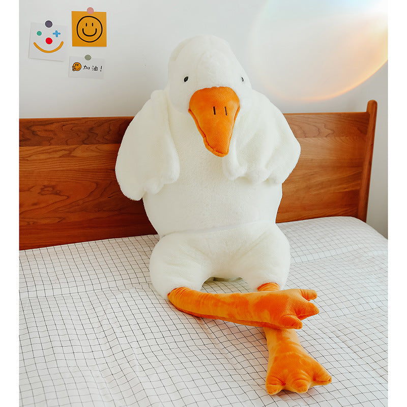 Adorable Big White Goose Plush Pillow