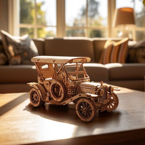 Rokr 3D Wooden Vintage Car Puzzle Model Building Kit