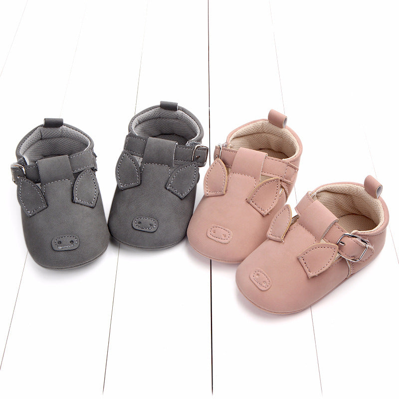 Cartoon Animal Baby Shoes with Non-Slip Soft Bottom