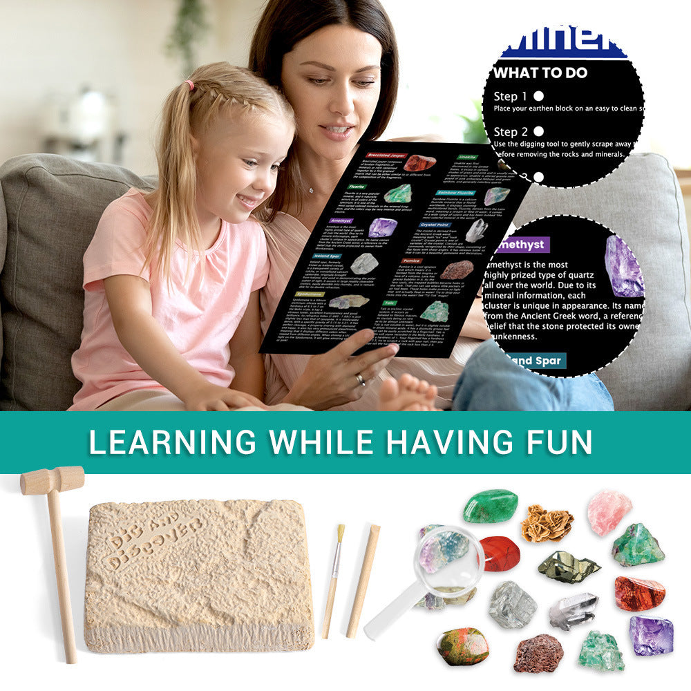 Dig & Discover Crystal Geology Kit - STEM Science Toy