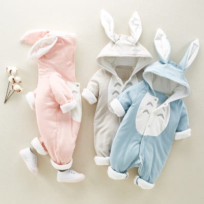 Thick Cotton Baby Romper with Hood