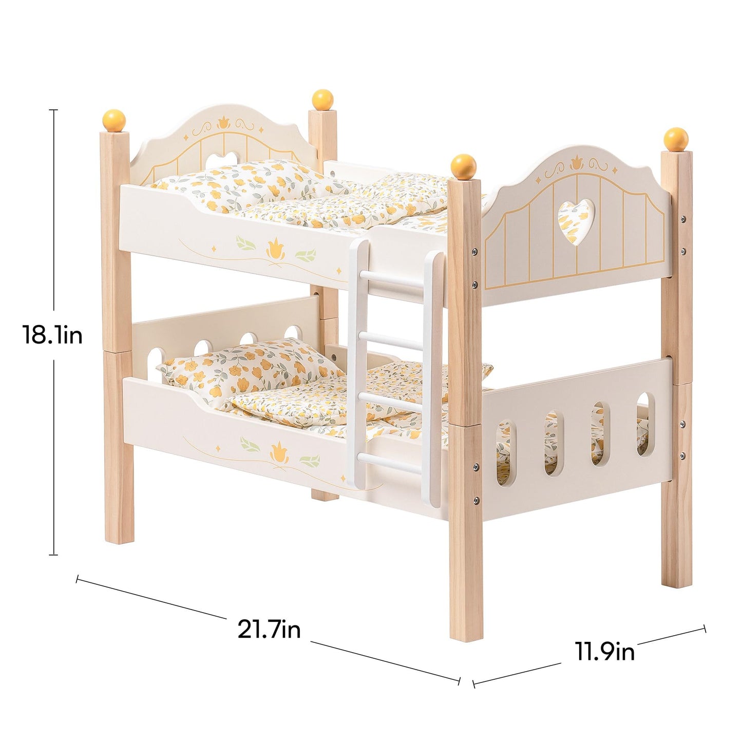 Wooden Doll Bunk Beds for 18" American Girl Dolls