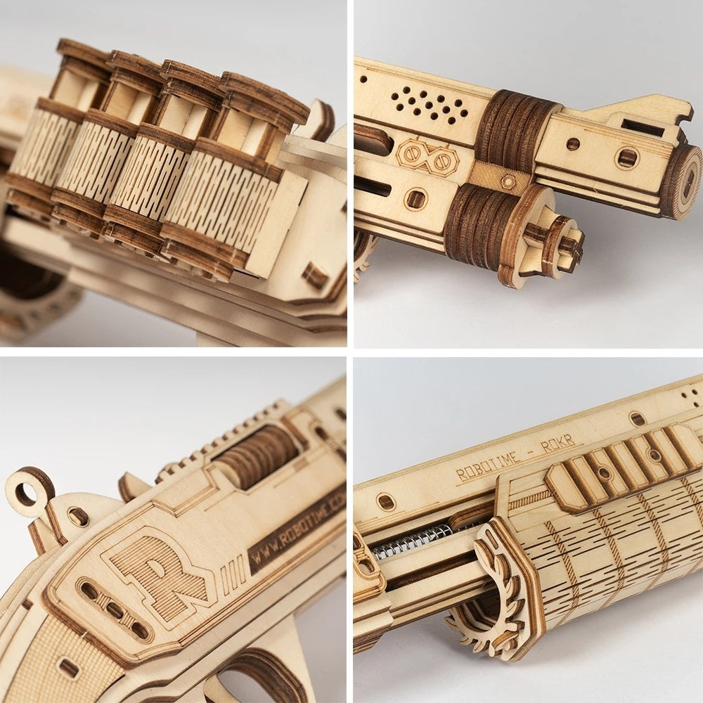 Robotime ROKR 3D Wooden Revolver Puzzle Toy