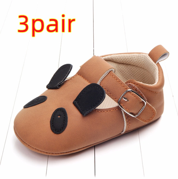 Cartoon Animal Baby Shoes with Non-Slip Soft Bottom