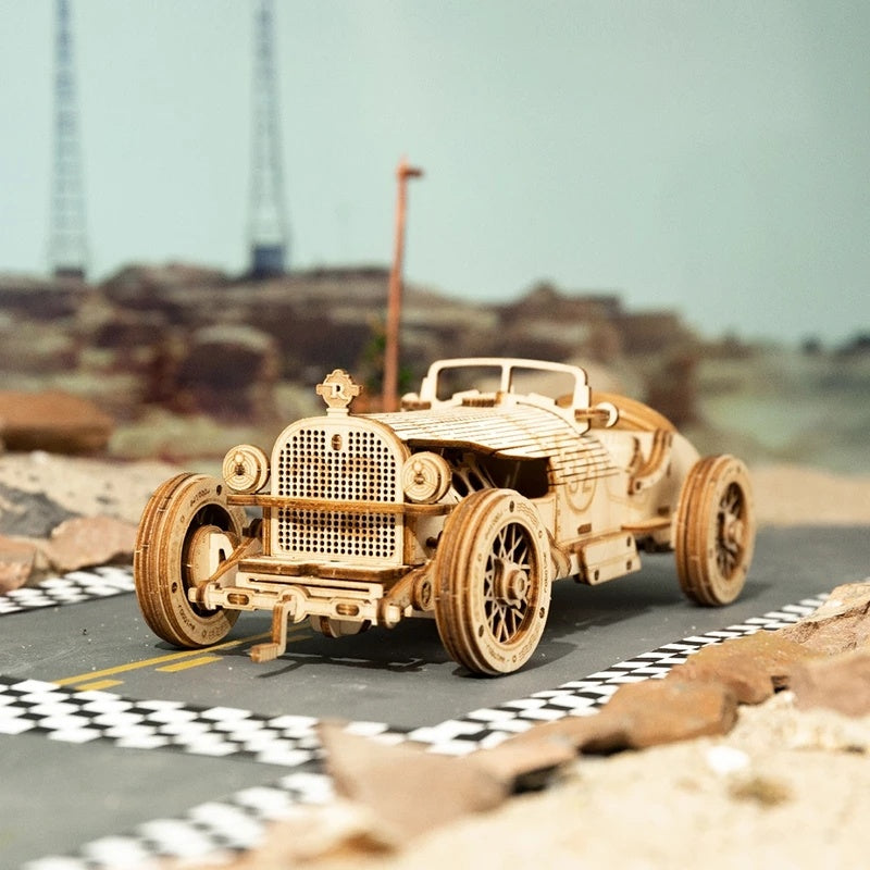 3D Wooden Car Puzzle Toy for Kids